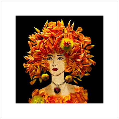 Dahlia Fine Art Print - Square Unframed