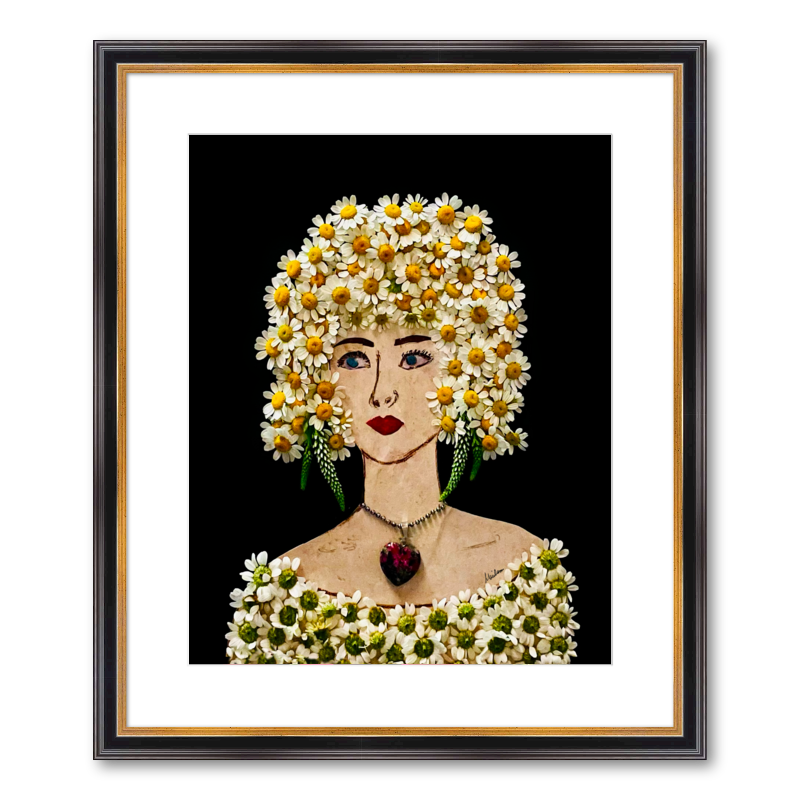 Daisy Fine Art Print - Rectangle Academie Frame