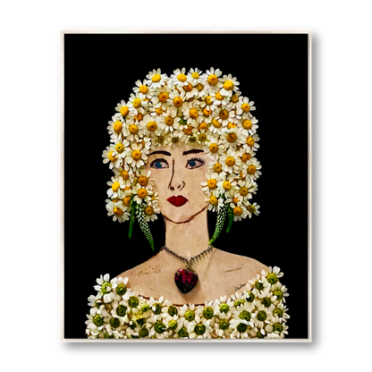 Daisy Metal Print - Rectangle Silver