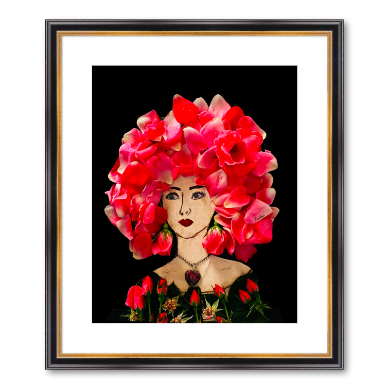 Dewey Rose Fine Art Print - Rectangle Academie Frame