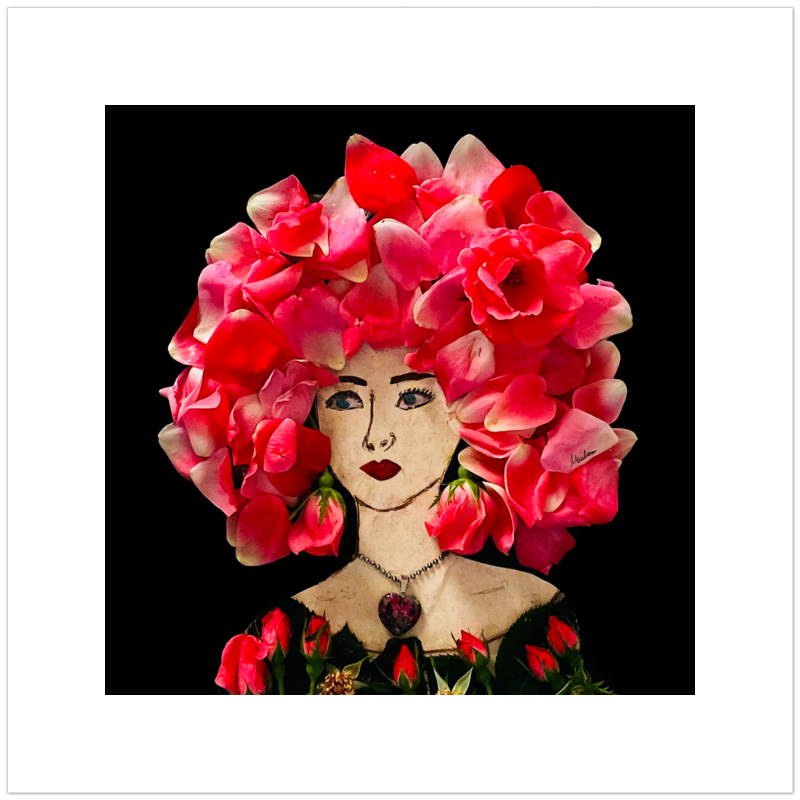 Dewey Rose Fine Art Print - Square Unframed
