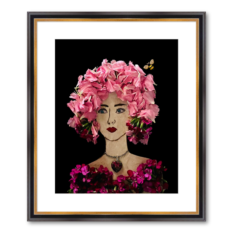 Dianthus Fine Art Print - Rectangle Academie Frame