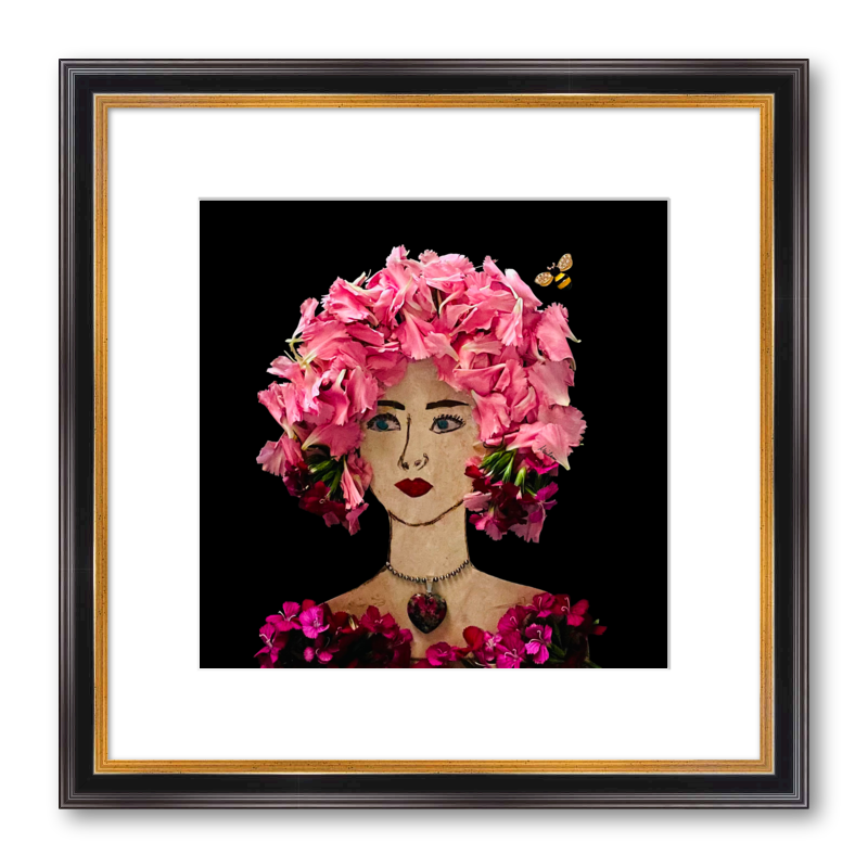 Dianthus Fine Art Print - Square Academie Frame