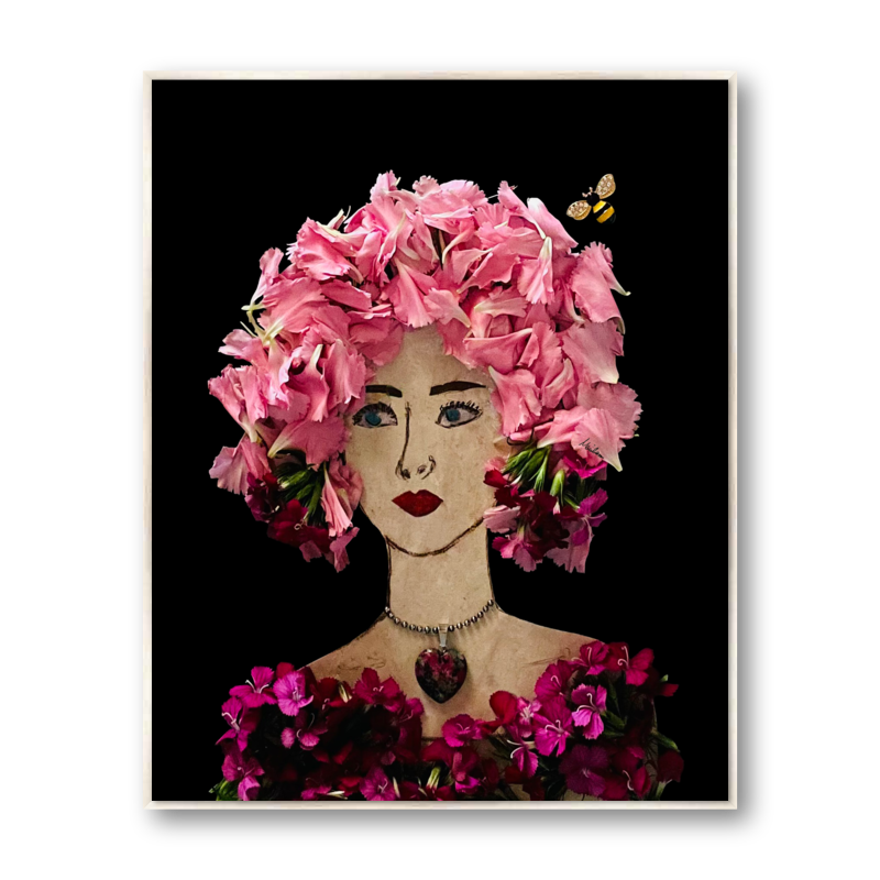 Dianthus Metal Print - Rectangle Silver