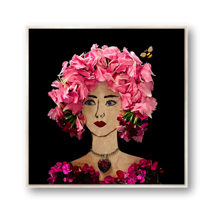 Dianthus Metal Print - Square Silver