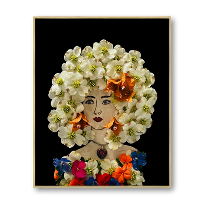 Dogwood Metal Print - Rectangle Gold