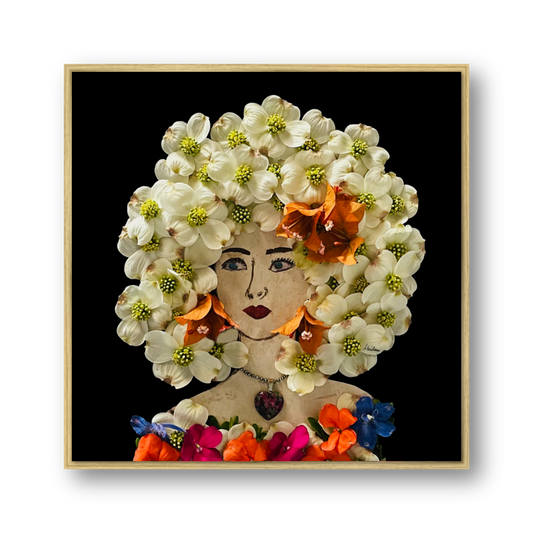 Dogwood Metal Print - Square Gold