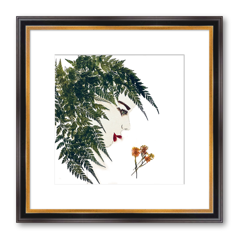 Fern Profile Fine Art Print - Square Academie Frame