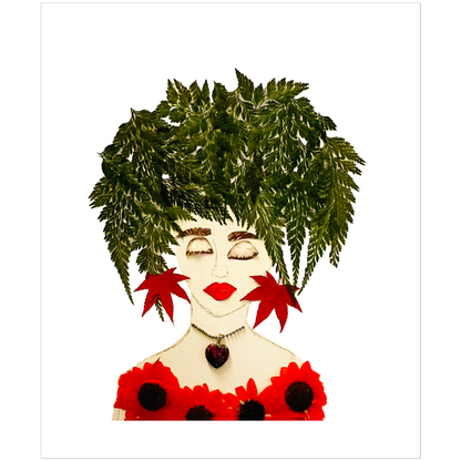 Fern Red Fine Art Print - Rectangle Unframed