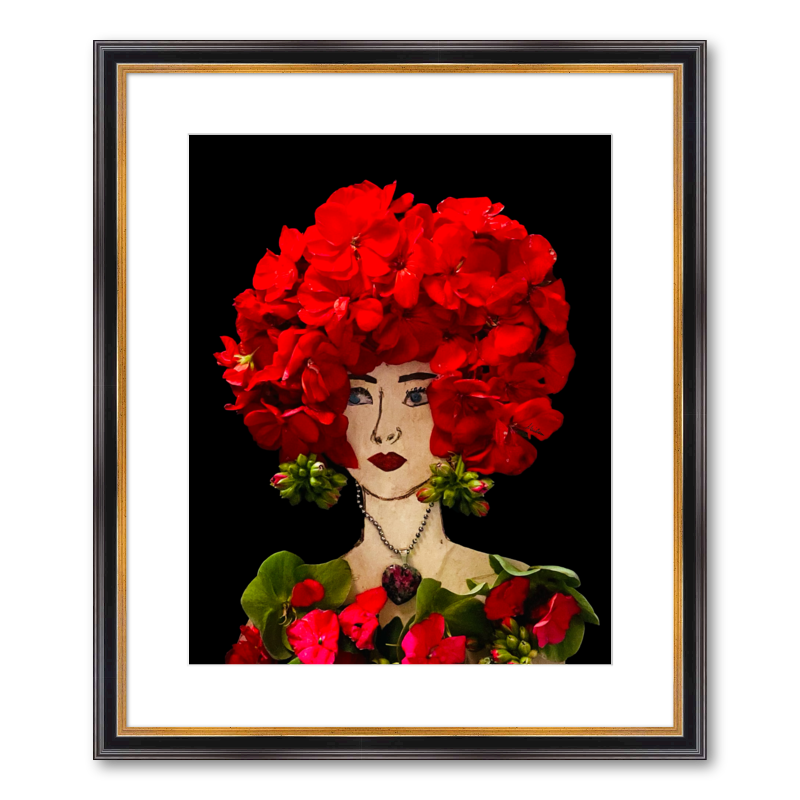 Gardenia Fine Art Print - Rectangle Academie Frame