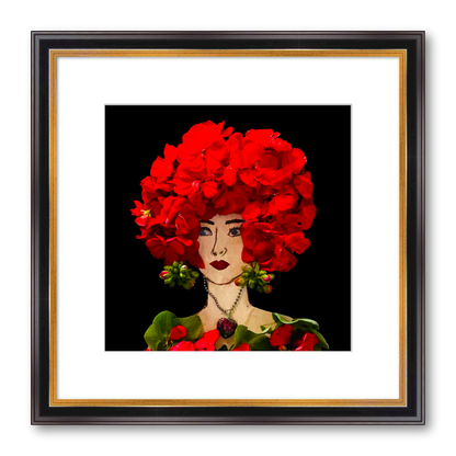 Gardenia Fine Art Print - Square Academie Frame