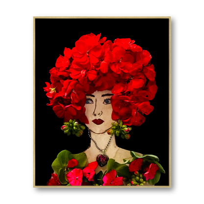 Gardenia Metal Print - Rectangle Gold