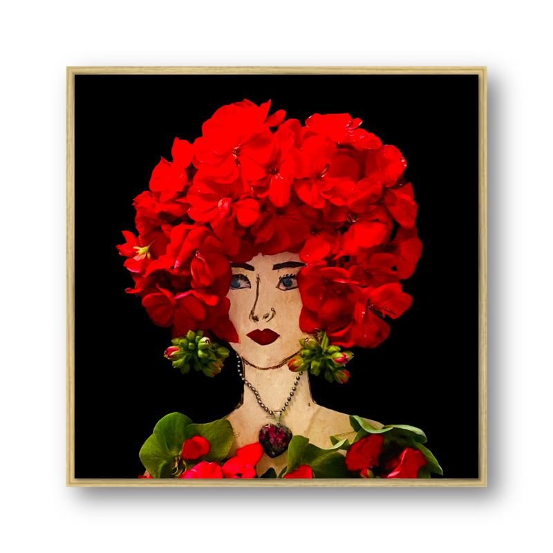 Gardenia Metal Print - Square Gold