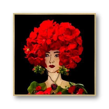 Gardenia Metal Print - Square Gold