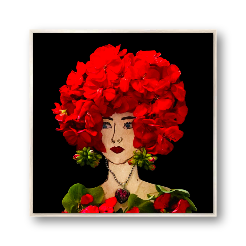 Gardenia Metal Print - Square Silver