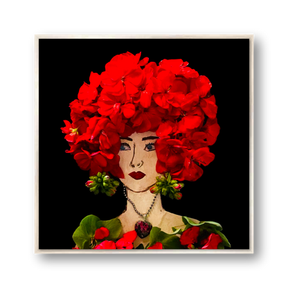 Gardenia Metal Print - Square Silver