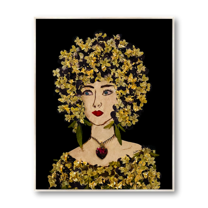 Gilded Pansy Metal Print - Rectangle Silver