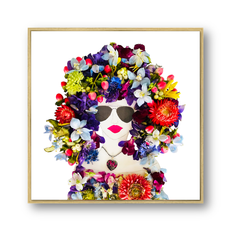 Girlfriend Metal Print - Square Gold