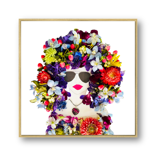 Girlfriend Metal Print - Square Gold