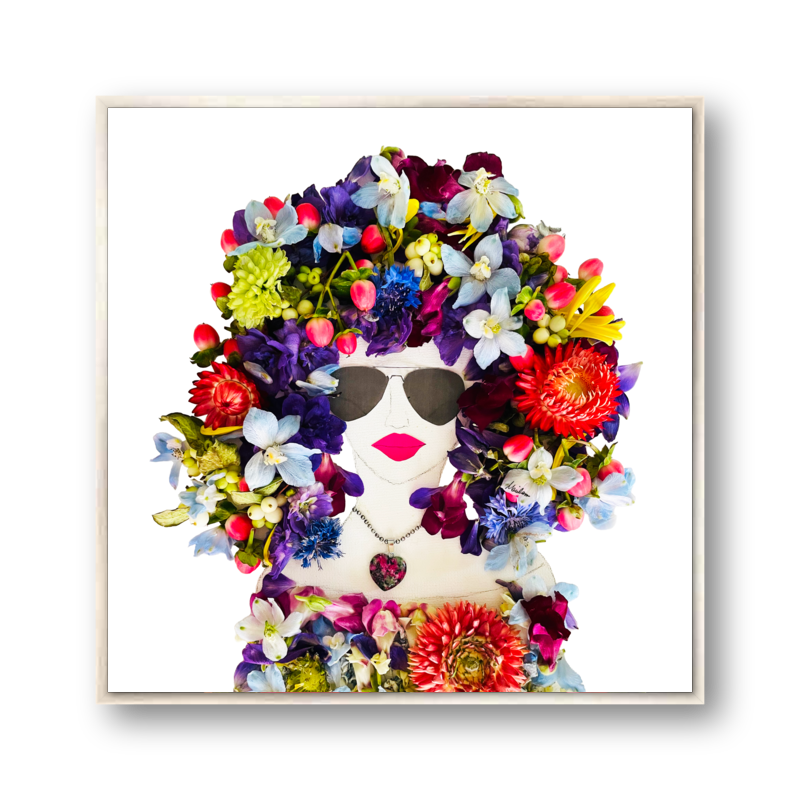 Girlfriend Metal Print - Square Silver