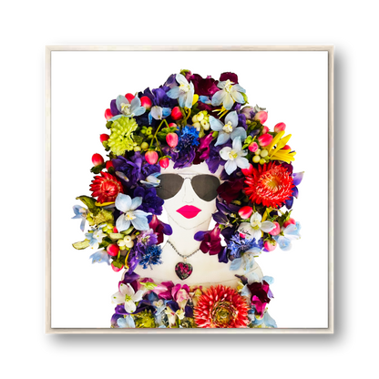 Girlfriend Metal Print - Square Silver