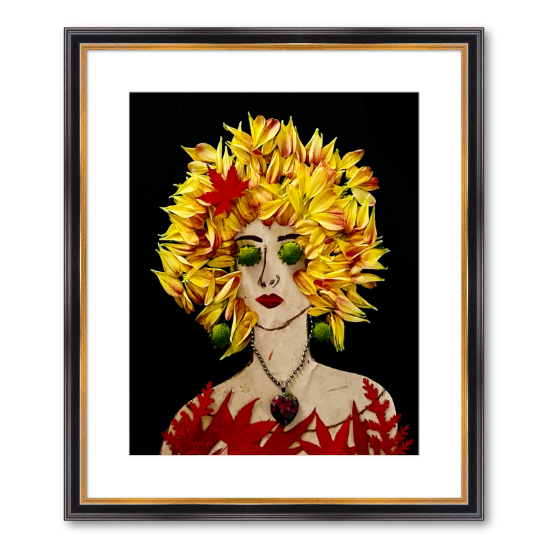 Green Eyes Fine Art Print - Rectangle Academie Frame