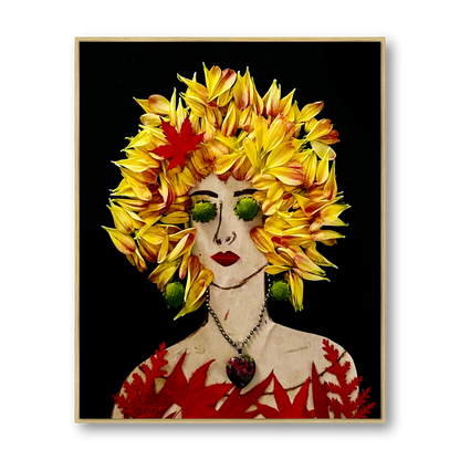 Green Eyes Metal Print - Rectangle Gold