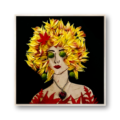 Green Eyes Metal Print - Square Silver