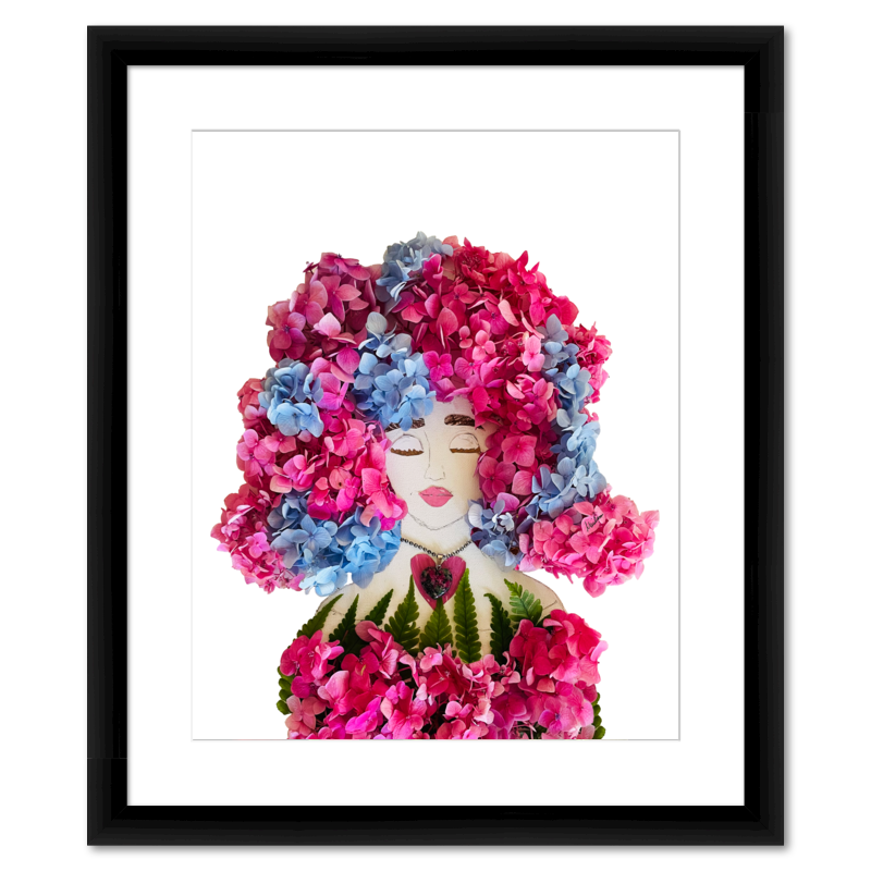 Hippie Hydrangea Fine Art Print - Rectangle Italian Prime Frame