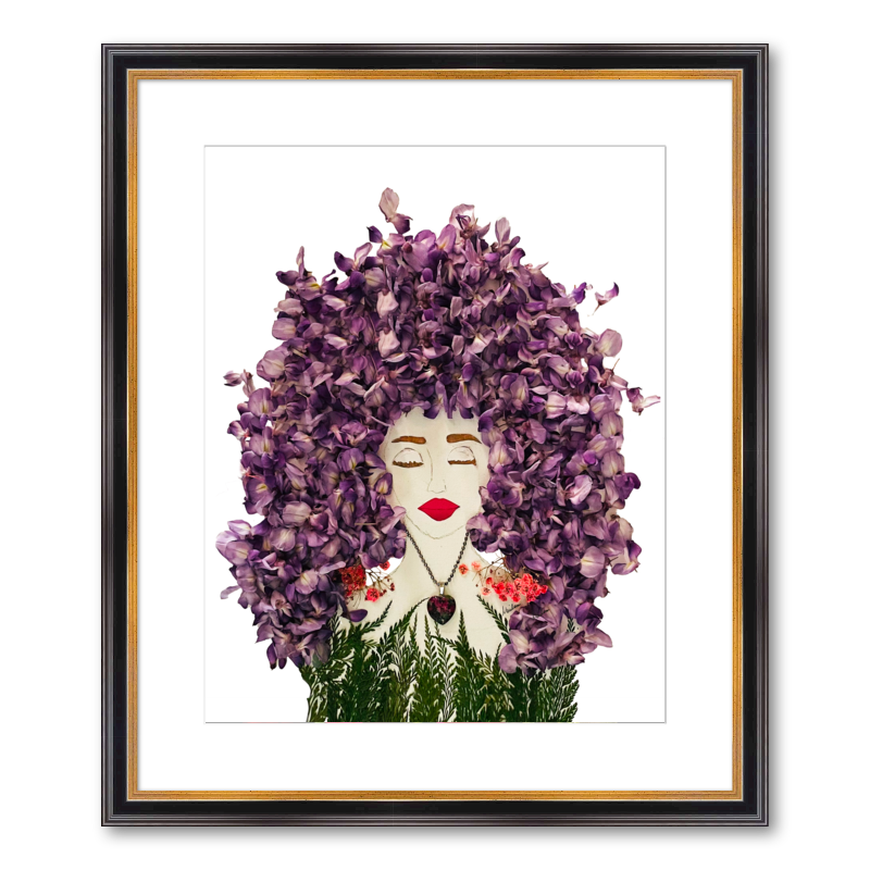 Hippie Wisteria Fine Art Print - Rectangle Academie Frame