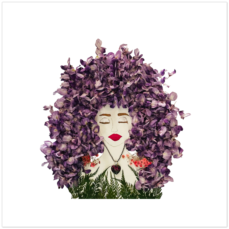 Hippie Wisteria Fine Art Print - Square Unframed