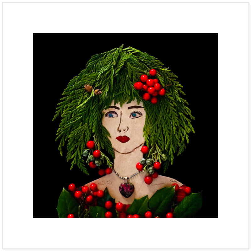 Holly Berry Fine Art Print - Square Unframed