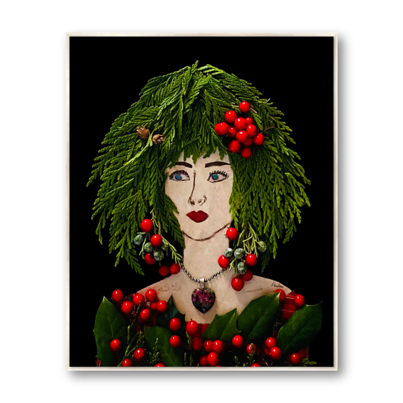 Holly Berry Metal Print - Rectangle Silver
