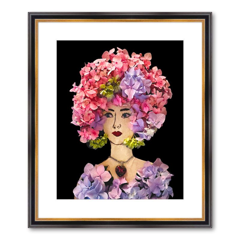 Hydrangea Fine Art Print - Rectangle Academie Frame