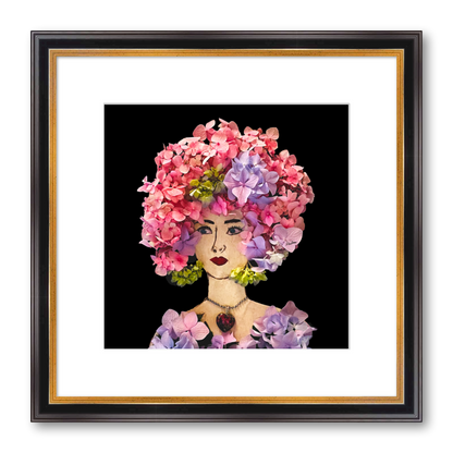 Hydrangea Fine Art Print - Square Academie Frame