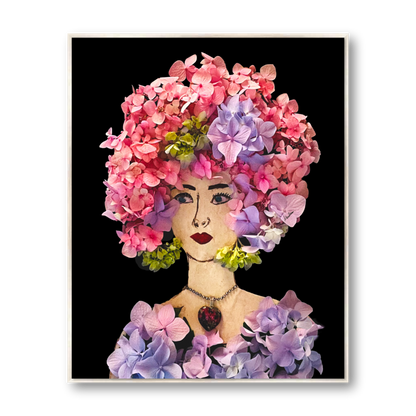 Hydrangea Metal Print - Rectangle Silver