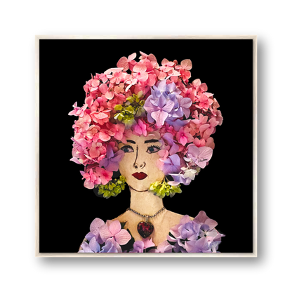 Hydrangea Metal Print - Square Silver