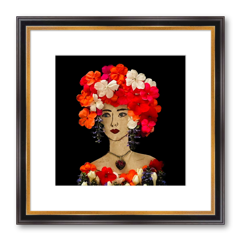 Impatiens Fine Art Print - Square Academie Frame