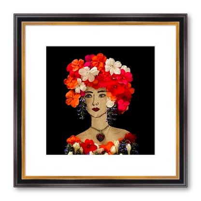 Impatiens Fine Art Print - Square Academie Frame