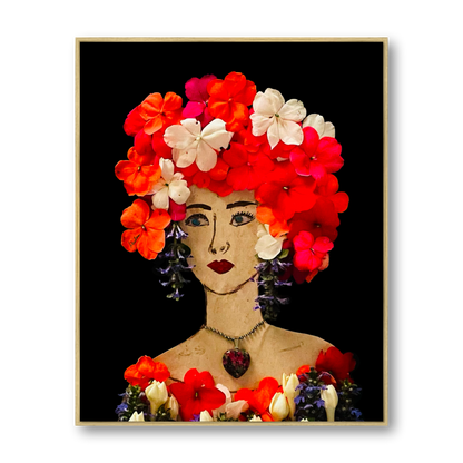 Impatiens Metal Print - Rectangle Gold