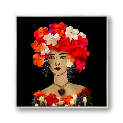 Impatiens Metal Print - Square Silver