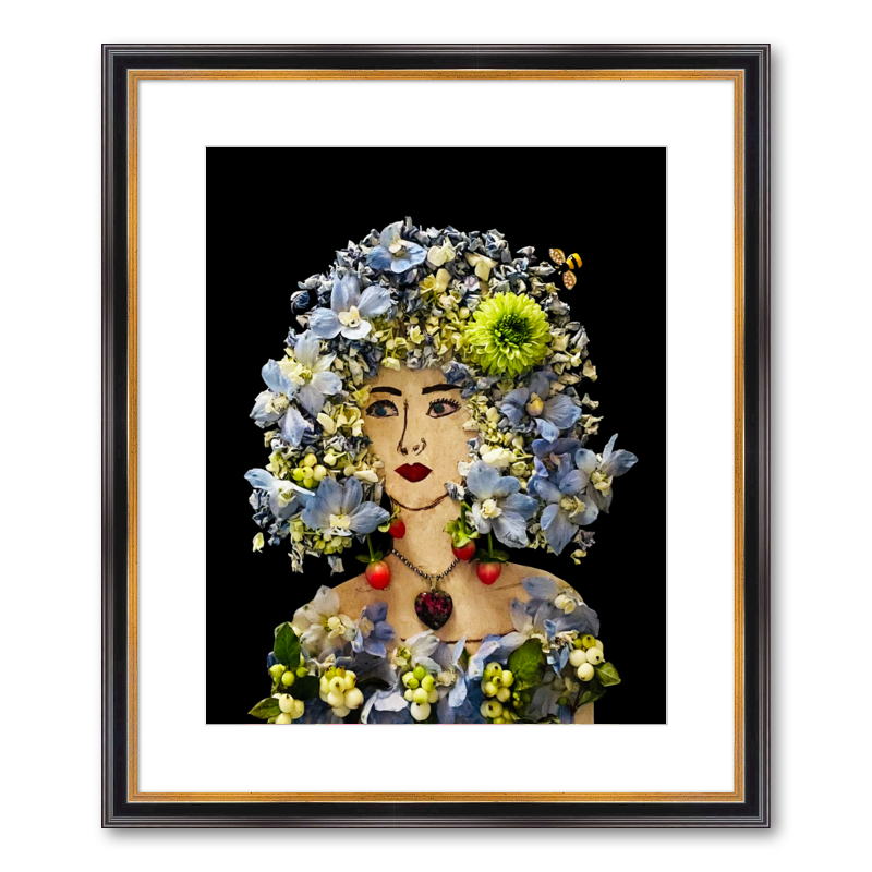 Iris Fine Art Print - Rectangle Academie Frame