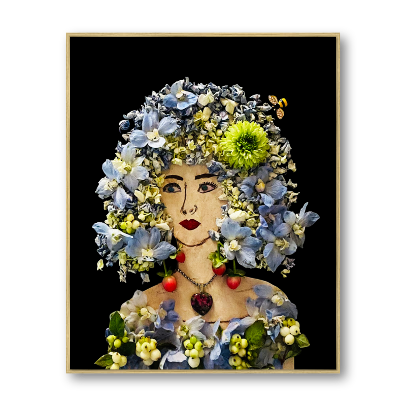 Iris Metal Print - Rectangle Gold