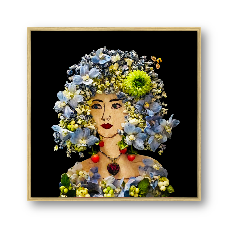 Iris Metal Print - Square Gold