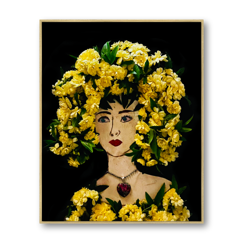 Lady Banks Metal Print - Rectangle Gold