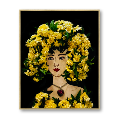 Lady Banks Metal Print - Rectangle Gold