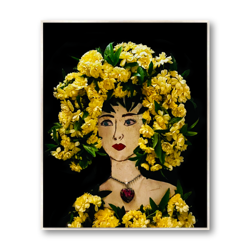 Lady Banks Metal Print - Rectangle Silver