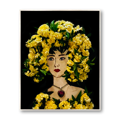 Lady Banks Metal Print - Rectangle Silver