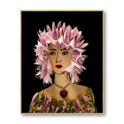 Lily Metal Print - Rectangle Gold