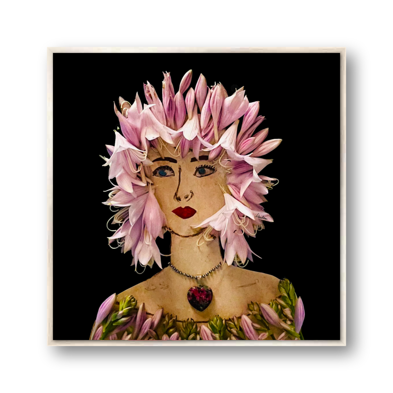 Lily Metal Print - Square Silver